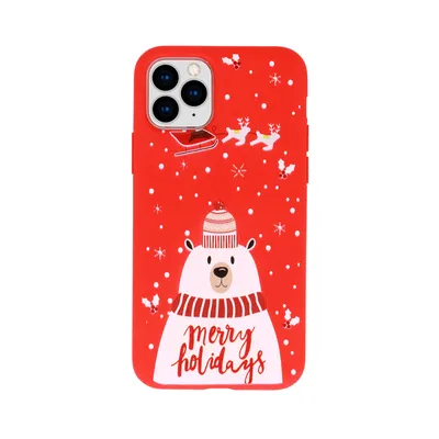 Tel Protect Zaštitna maska  BOŽIĆNA NAVLAKA ZA iPhone 11 PRO, Crvena