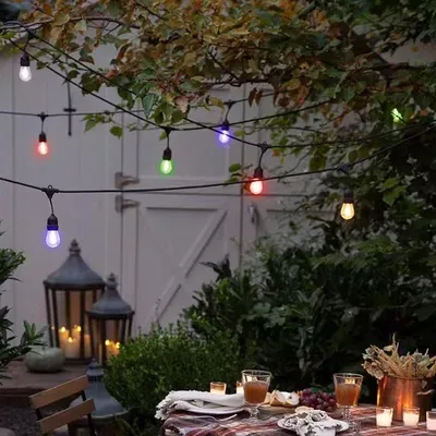 Mass-light Rasvjetni lanac sa grlima 10M i sijalicama RGB, Crni