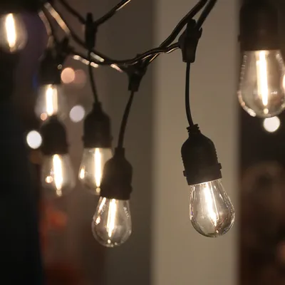 Mass-light Rasvjetni lanac sa grlima 10M i sijalicama S14 filament, Crni