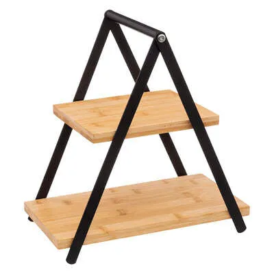 Atmosfera Stalak bambus 2 stube Secret de Gourmet 188881, Smeđi