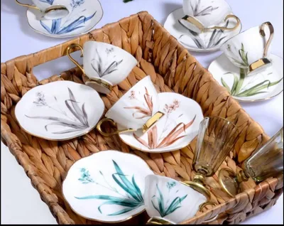Milleryt Set porculanske šolje Cvijet Hdi-01 kos-2201a, 6 komada, Šarene