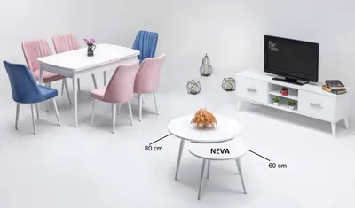 Mymassa Neva klub stolić bijeli