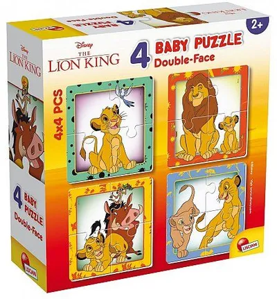 Lisciani Dvostrane puzzle za bebe, 4u1, 16 dijelova