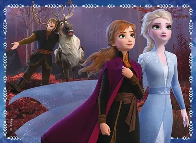 Lisciani Puzzle za bojenje Frozen 2, Dvostrane, 60 dijelova