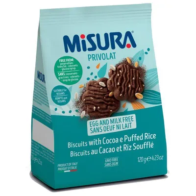 Misura Čajno pecivo kakao i ekspandirana riža, 120 g