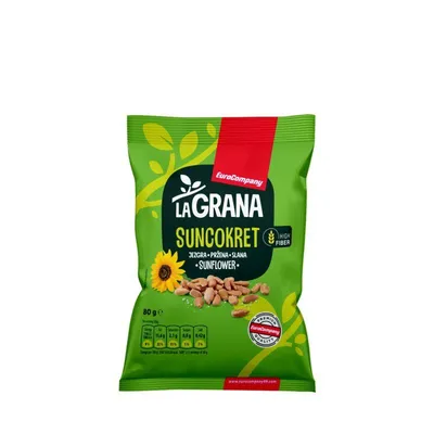 EuroCompany99 Sjemenka suncokreta jezgra pržena slana, 80 g