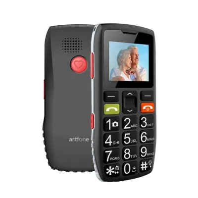 Artfone Mobilni telefon C1, 1.77", 2G, Dual SIM, Crni