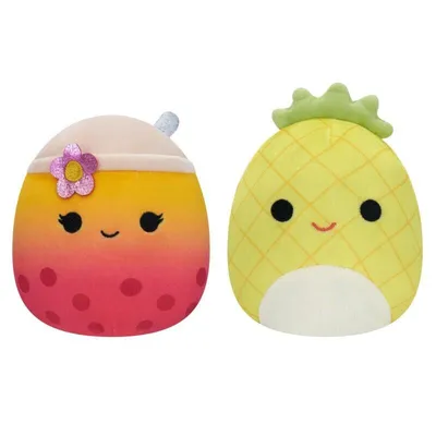 Squishmallows Plišane igračke Tapioka Bergit i Ananas Maui, 12cm, Šarene