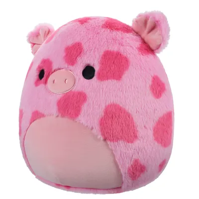 Squishmallows Plišana igračka Pjegasta svinja Gwnedle, Fuzzamallow, 30 cm, Roze