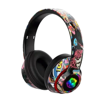 Slušalice bluetooth L750 HiFi RGB, Stickerbomb design