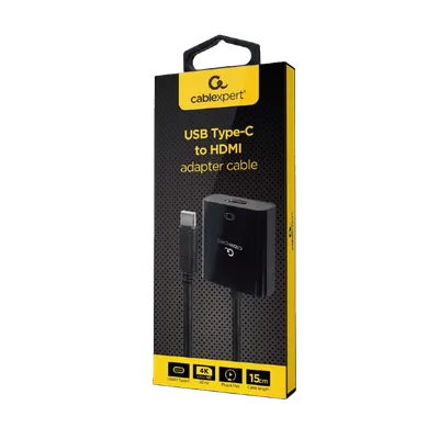 Gembird USB adapter Type-C to HDMI adapter 4K@30Hz A-CM-HDMIF-03, 15 cm