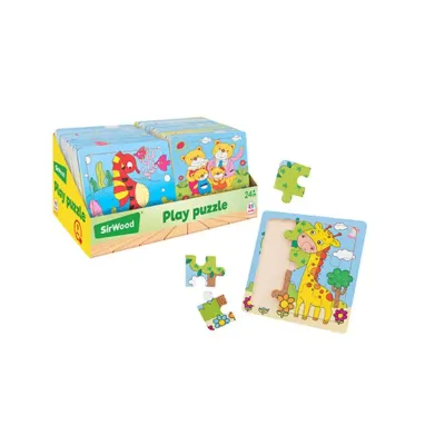 GLOBO Male drvene puzzle, Šarene
