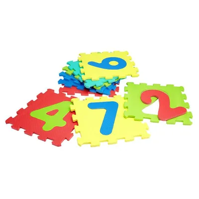 GLOBO Mekane puzzle brojevi 9kom 10mm, Šarene