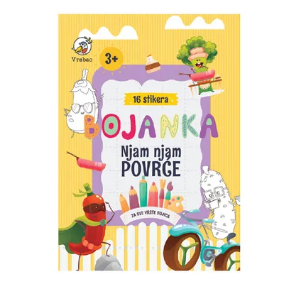 Vrabac  Bojanka Amigo Njam njam povrće, A4