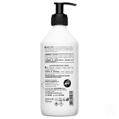 Dieffetti Ulje za njegu kože nakon depilacije, Argan, 500ml