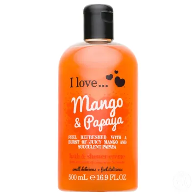 I Love Gel za tuširanje i kupka, Mango i Papaja, 500ml
