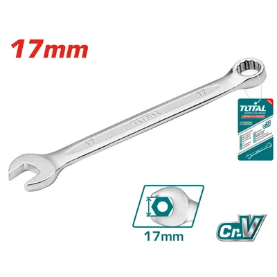 Total Tools Viljuškasto-okasti ključ, 17 mm, Plavi