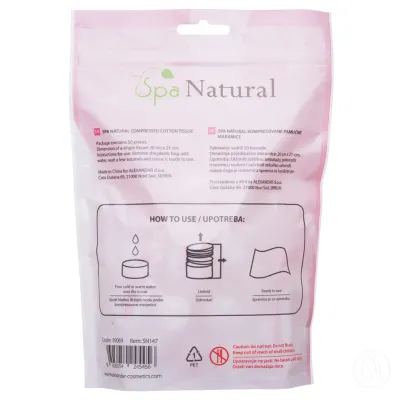 Spa Natural Kompresovane pamučne maramice, 50 Komada