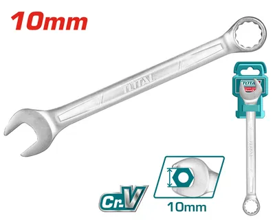 Total Tools Viljuškasto-okasti ključ, 10 mm, Plavi