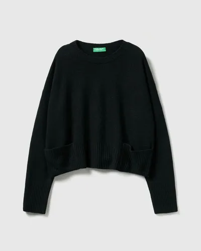 Benetton Ženski džemper 126WD10E4-700-XS, Crni
