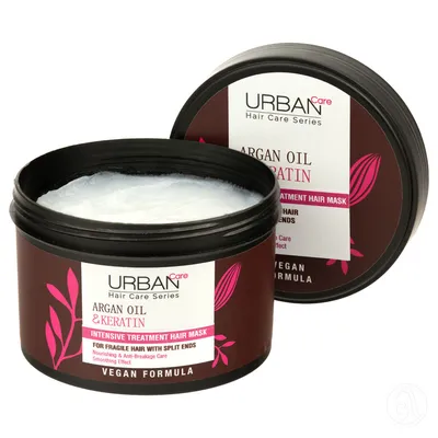 Urban care Maska za oštećenu kosu ulje argana i keratin, 230 ml