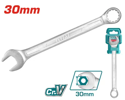 Total Tools Viljuškasto-okasti ključ, 30 mm, Plavi