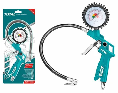 Total Tools Pištolj za pumpanje guma za kompresor TAT11601, 8,5 Bar
