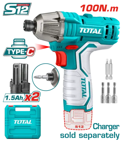 Total Tools Aku udarni odvijač 12 V, 100 Nm