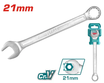 Total Tools Viljuškasto-okasti ključ, 21 mm, Plavi