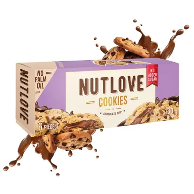 Allnutrition Nutlove Kolačići, 130 g, Čokoladni komadići