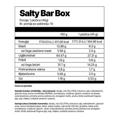 4Energy Salty Bar Hazelnut Toffee, 10x45g