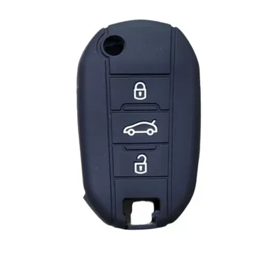 Navlaka Za Ključ Silikonska Peugeot Tip 3 Crna (Tri Tipke)