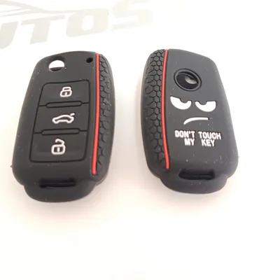 Navlaka Za Ključ Silikonska Vw Tip 15 Crna (Tri Tipke)