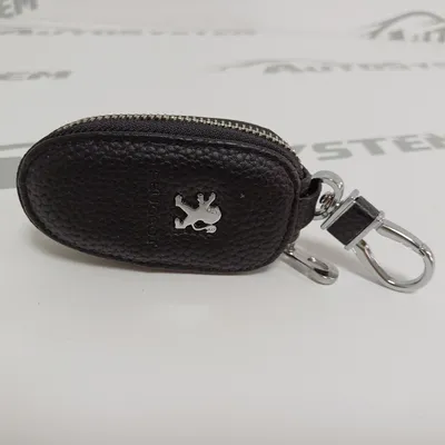 Torbica Kožna Za Ključ Crna Peugeot