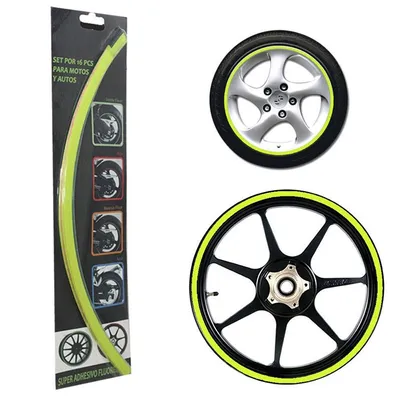 Fluorescentna Traka Za Felge Zelena (Set 16 Naljepnica)