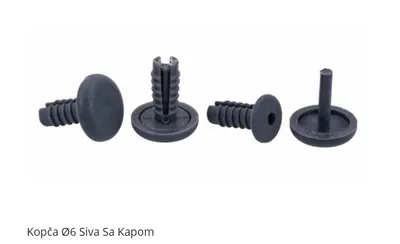 Kopča Tapacirunga Univerzalna Sa Kapom Fi10Mm Siva