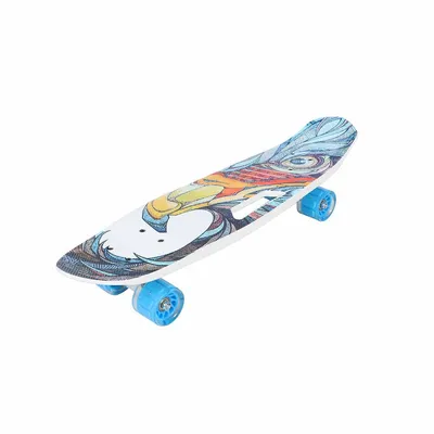 Denis Skateboard s LED kotačima i rukohvatom, Plavi