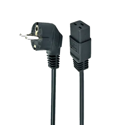 Gembird Napojni kabl, 3 pin, 1, 8m, C19, kockasti, PC-186-C19, Crni