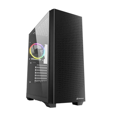 Sharkoon Kućište gaming VS9 RGB ATX, Tempered Glass, Ventilator 3x120mm, Crno
