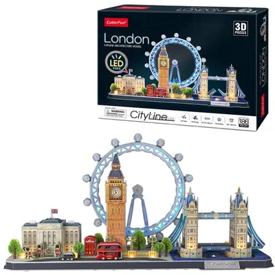 Cubic fun Slagalica Led London Cityline L532H, 107 Dela