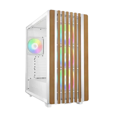 Sharkoon Kućište gaming Rebel C70G RGB ATX, Ventilator 4x120mm, Bijelo