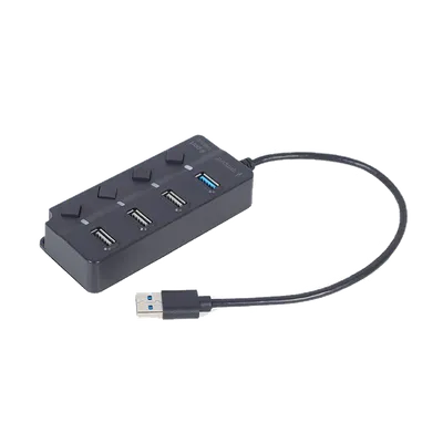 Gembird USB HUB 4-port 1 x USB 3.1 + 3 x USB 2.0, UHB-U3P1U2P3P-01, Crni