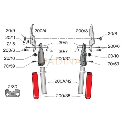 Ručka s oštricom FELCO 231/1