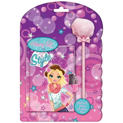 Set Dnevnik Super Star i olovka BP64-0703, Roze