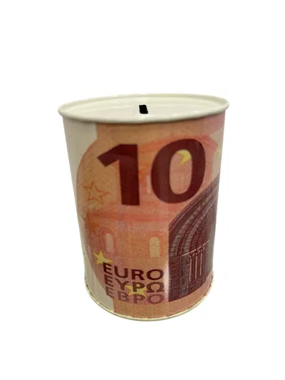 Metalna kasica Euro, Crveno-Bijela