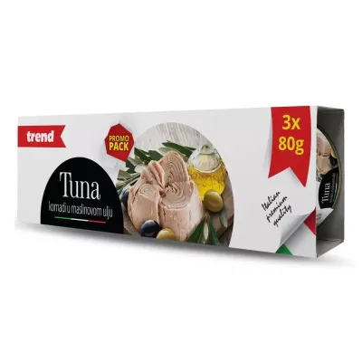 Trend Tuna komadi u maslinovom ulju, 3 Komada x 80 g
