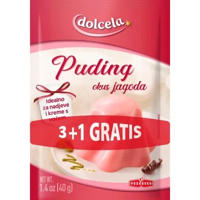 Podravka Puding jagoda Dolcela, 40g