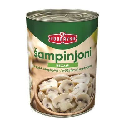 Podravka Šampinjoni rezani, 400 g