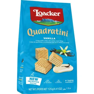 Loacker Napolitanke Quadratini vanilija, 125 g