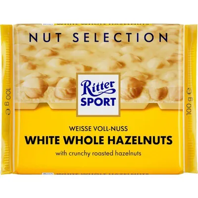 Ritter Premium bijela čokolada lješnjak, 100 g